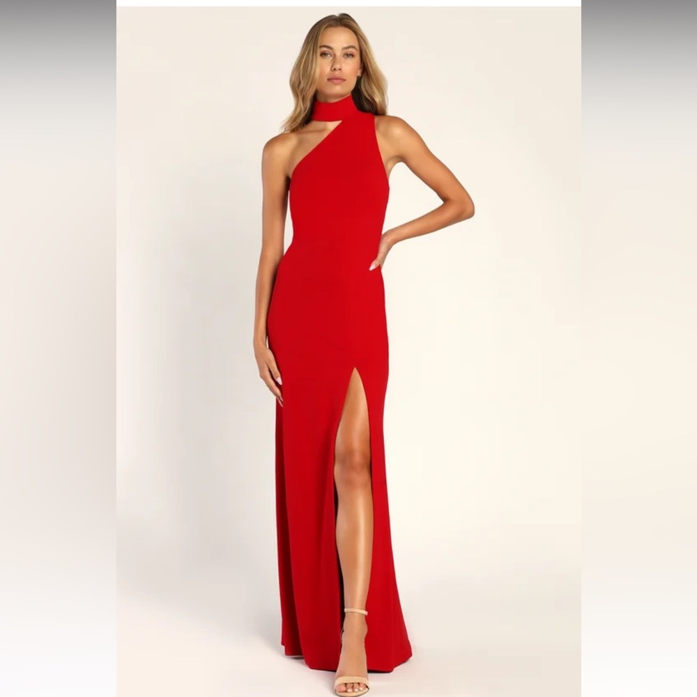 NWT Keep It Interesting red asymmetric dress